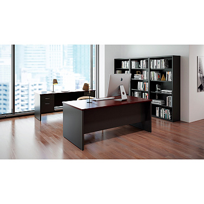Lorell Fortress Modular Series Double-Pedestal Desk (LLR79140)