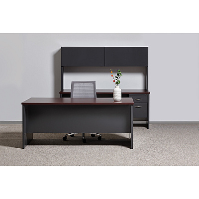 Lorell Fortress Modular Series Double-Pedestal Desk (LLR79140)