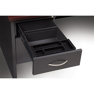 Lorell Fortress Modular Series Double-Pedestal Desk (LLR79140)