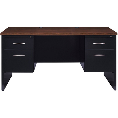 Lorell Fortress Modular Series Double-Pedestal Desk (LLR79141)