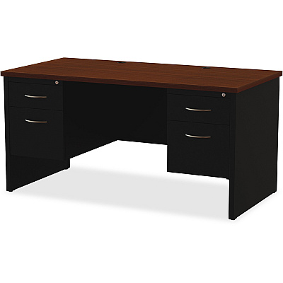 Lorell Fortress Modular Series Double-Pedestal Desk (LLR79141)