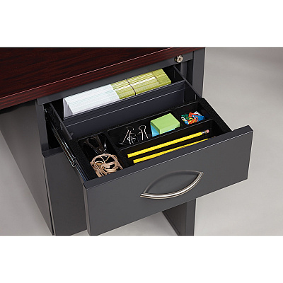 Lorell Fortress Modular Series Right-Pedestal Desk (LLR79144)