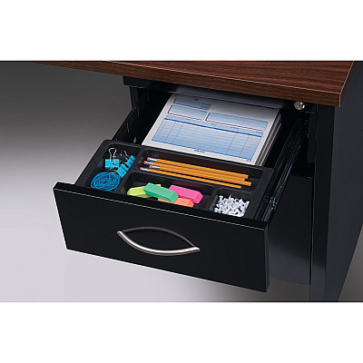 Lorell Fortress Modular Series Right-Pedestal Desk (LLR79145)