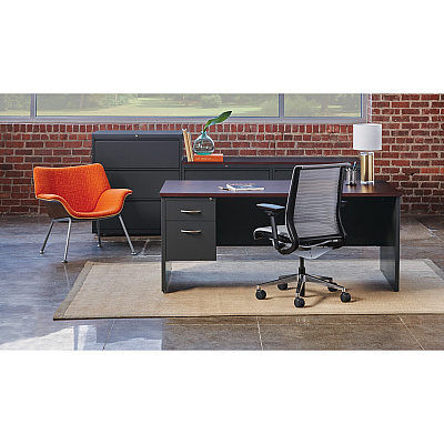 Lorell Fortress Modular Series Left-Pedestal Desk (LLR79150)