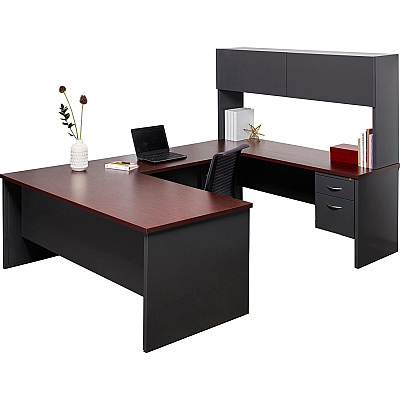 Lorell Fortress Modular Series Left-Pedestal Desk (LLR79152)