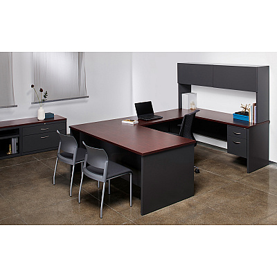 Lorell Fortress Modular Series Left-Pedestal Desk (LLR79152)