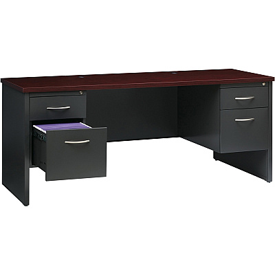 Lorell Fortress Modular Series Double-pedestal Credenza (LLR79158)