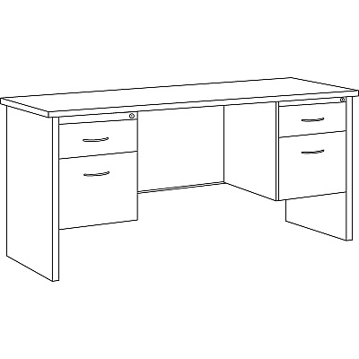 Lorell Fortress Modular Series Double-pedestal Credenza (LLR79160)