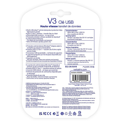 Verbatim 16GB Store 'n' Go V3 USB 3.2 Gen 1 Flash Drive - 3pk - Blue, Green, Gray (99126)