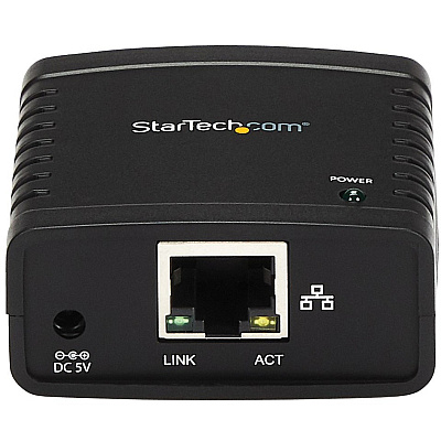StarTech 10/100mbps Ethernet To Usb 2.0 Network Lpr Print Server - Usb Print Server With 10base-t/100base-tx Auto-sensing - Supports Lpr Network Printing (PM1115U2)