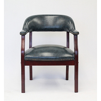BOSS Captain's Chair In Blue Vinyl (B9540BE)