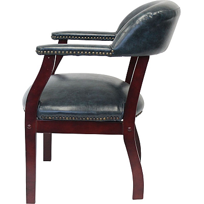 BOSS Captain's Chair In Blue Vinyl (B9540BE)