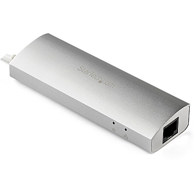 StarTech 3-port Usb Hub With Ethernet, Usb-a Ports, Gigabit Ethernet/gbe, Usb 5gbps, Bus-powered, Portable Laptop Usb 3.0 Hub (ST3300G3UA)