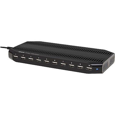 Tripp Lite 10-Port USB Charging Station with Adjustable Storage, 12V 8A (96W) USB Charger Output (U280010ST)