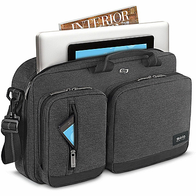 Solo Urban Carrying Case (Briefcase) for 15.6" iPad Notebook - Gray, Black (USLUBN31010)