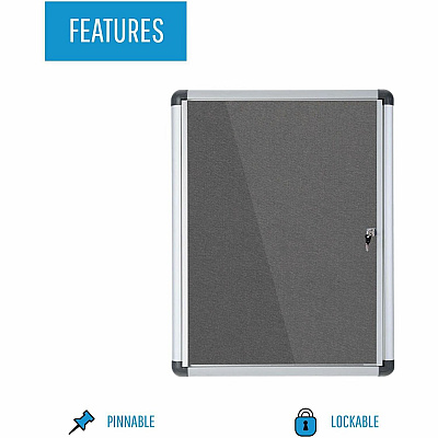 MasterVision Magnetic Gray Fabric Enclosed Board (BVCVT630103690)