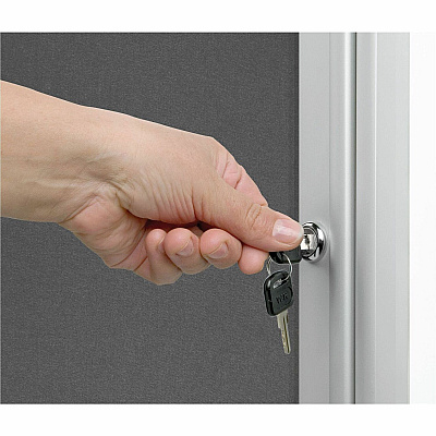 MasterVision Magnetic Gray Fabric Enclosed Board (BVCVT630103690)
