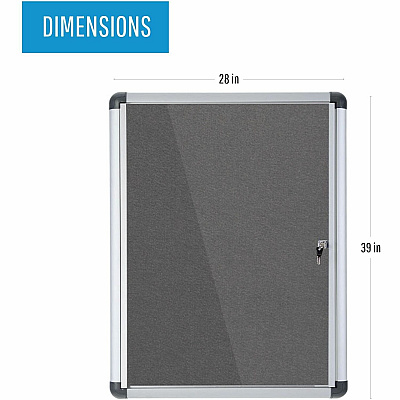 MasterVision Magnetic Gray Fabric Enclosed Board (BVCVT630103690)