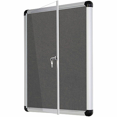 MasterVision Magnetic Gray Fabric Enclosed Board (BVCVT630103690)