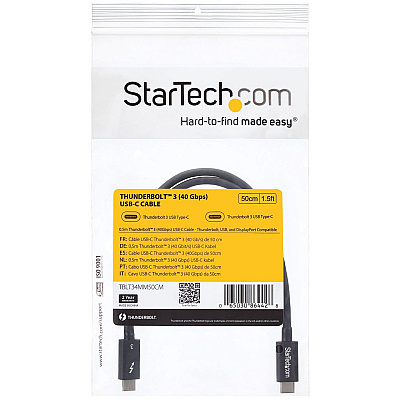 StarTech Thunderbolt 3 Cable 0.5m 40gbps (TBLT34MM50CM)