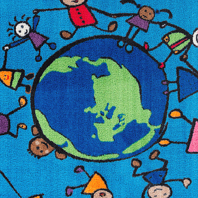 Flagship Carpets Easy Care Happy World Rug (CE18922W)