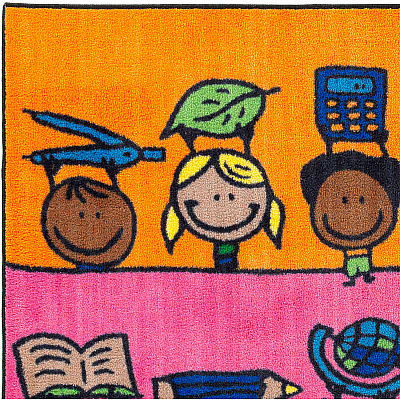 Flagship Carpets Easy Care Fun At School Rug (CE19016W)