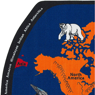 Flagship Carpets Maps That Teach Global Rug (FE12258A)