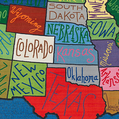 Flagship Carpets My America Doodle Map Rug (FE26258A)