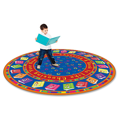 Flagship Carpets Bright CircleTime Books Round Rug (FE33870A)
