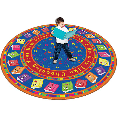 Flagship Carpets Bright CircleTime Books Round Rug (FE33885A)