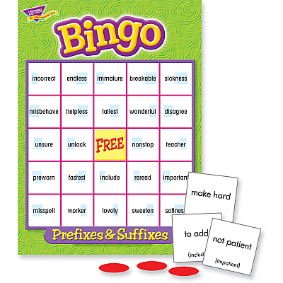 TREND Prefixes and Suffixes Bingo Game (TEP6140)