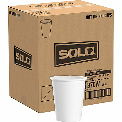 Solo 10 oz Paper Hot Cups (SCC370W2050)