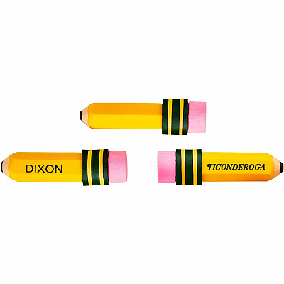Ticonderoga Pencil-Shaped Erasers (DIX38936)