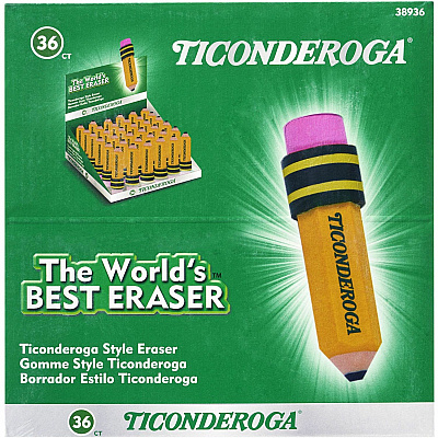 Ticonderoga Pencil-Shaped Erasers (DIX38936)