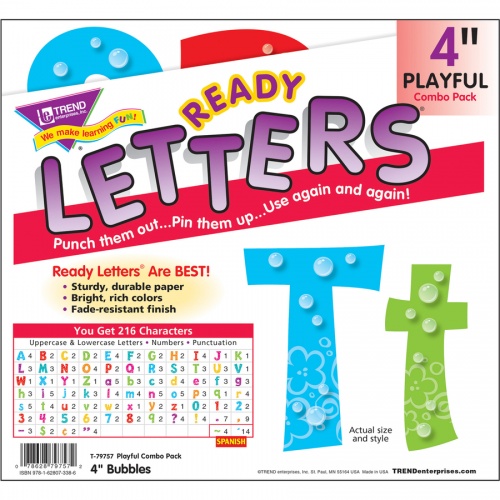 TREND Bubbles Design 4" Ready Letters Pack (79757)