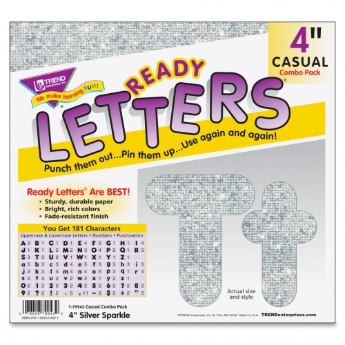 TREND Sparkle 4" Casual Ready Letters Combo Pack (79943)