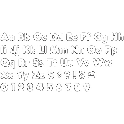TREND White 4" Casual Ready Letters Combo Pack (TEP79905)