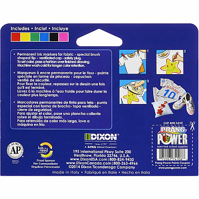 Prang Decor Fabric Markers (DIX74106)