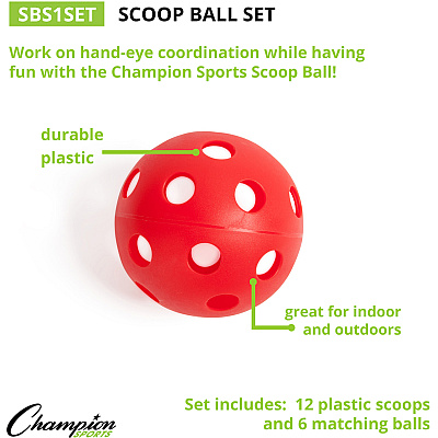 Champion Sports Scoop Ball Set (CSISBS1SET)