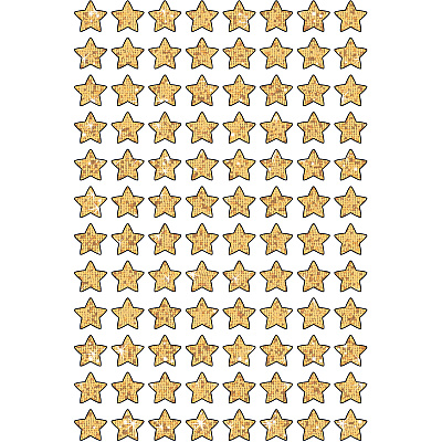 TREND Gold Sparkle Stars superShapes Stickers (TEP46403)