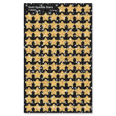 TREND Gold Sparkle Stars superShapes Stickers (TEP46403)