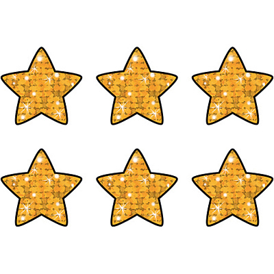 TREND Gold Sparkle Stars superShapes Stickers (TEP46403)