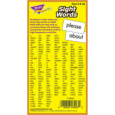 TREND Sight Words Skill Drill Flash Cards (TEP53003)