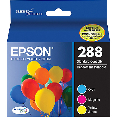 Epson DURABrite Ultra T288 Original Inkjet Ink Cartridge - Cyan, Magenta, Yellow - 3 / Pack (EPST288520S)