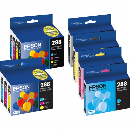 Epson DURABrite Ultra 288 Original Ink Cartridge - Pigment Black, Pigment Cyan, Pigment Magenta, Pigment Yellow (T288120BCS)