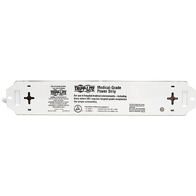 Tripp Lite Safe-IT UL 60601-1 Medical-Grade Power Strip for Patient-Care Vicinity, 4x 15A Hospital-Grade Outlets, Safety Covers, 6 ft. Cord (PS406HGULTRA)