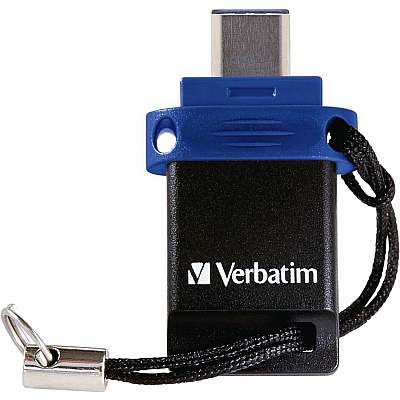 Verbatim 32GB Store 'n' Go Dual USB 3.0 Flash Drive for USB-C Devices - Blue (VER99154)