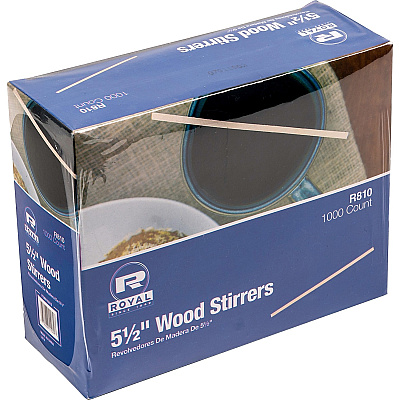 Royal Wood Coffee Stir Sticks (RPPR810CT)