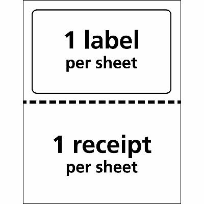 Avery Shipping Labels with Receipt, 5-1/16" x 7-5/8" 100 Count (AVE27900)