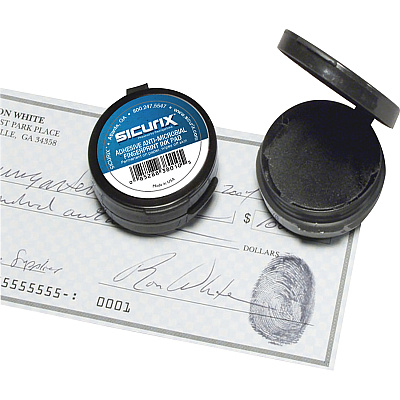 SICURIX Adhesive Fingerprint Ink Pads (BAU38010CT)